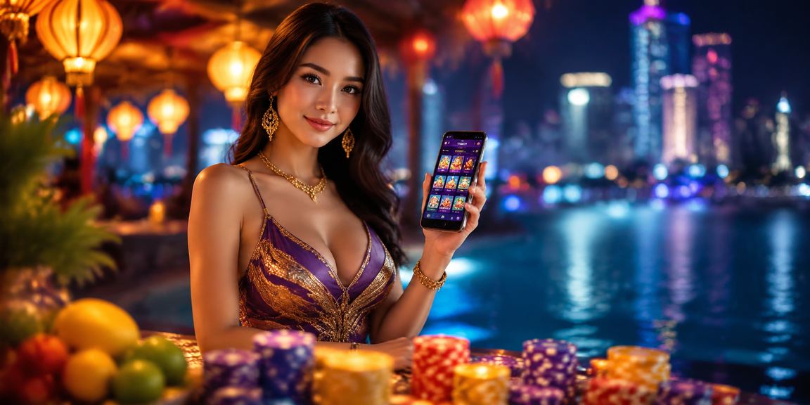 Cảnh phố đèn lồng Hội An về đêm, người dùng truy cập trang cá cược thể thao qua điện thoại
