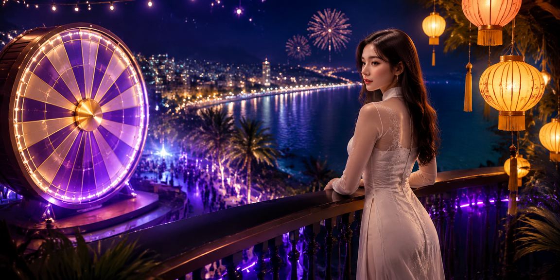 Khung cảnh Hội An về đêm với người dùng thử vận may qua slots và jackpot trực tuyến trên điện thoại